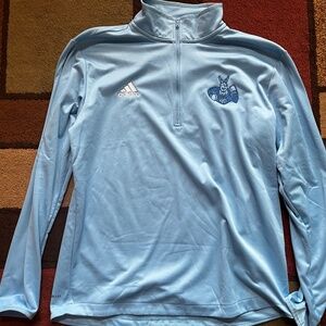Adidas Baby Blue Men's 1/4 Zip Size Large - Kansas City Basketball